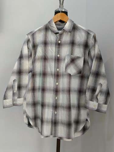 Niko and ... by ISSEY MIYAKE 3 gray plaid linen cotton shirt - Picture 2 of 12