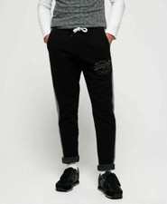 Image of NEW SUPERDRY XLARGE 36" WAIST BLACK & GREY MARL VINTAGE CAMO LOGO JOGGERS