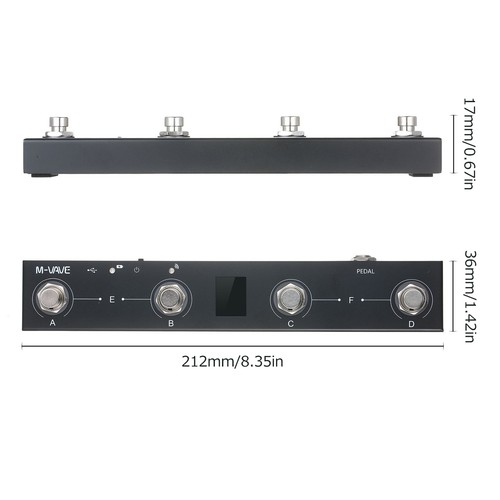 M-VAVE Wireless BT MIDI Foot Controller Pedal Rechargeable APP Control N2B4 - Picture 5 of 12