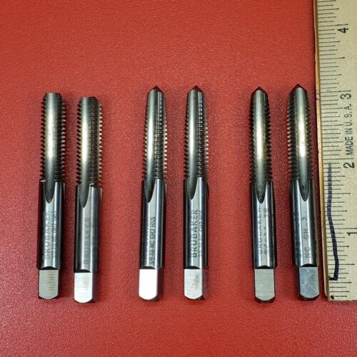 Brubaker MACHINIST Plug Hand Taps Lot of (6) *READ* Vintage - Picture 2 of 10