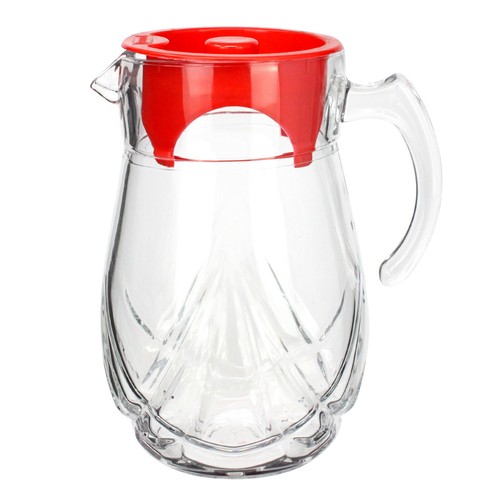 Glass Pitcher Jug with Tumblers 7PC Set Water Juice Drinkware Carafe with Lid - Picture 8 of 23