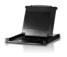 Image of 17 LCD MONITOR & KEYBOARD RACK MOUNTING CONSOLE - 1U"