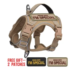 Tactical Dog Harness for Small Dogs - Military Service Dog Vest with Vertical Ha