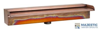 Nakano 18'' Open Top Water Fountain or Pool/Spa Waterfall Spillway in Copper