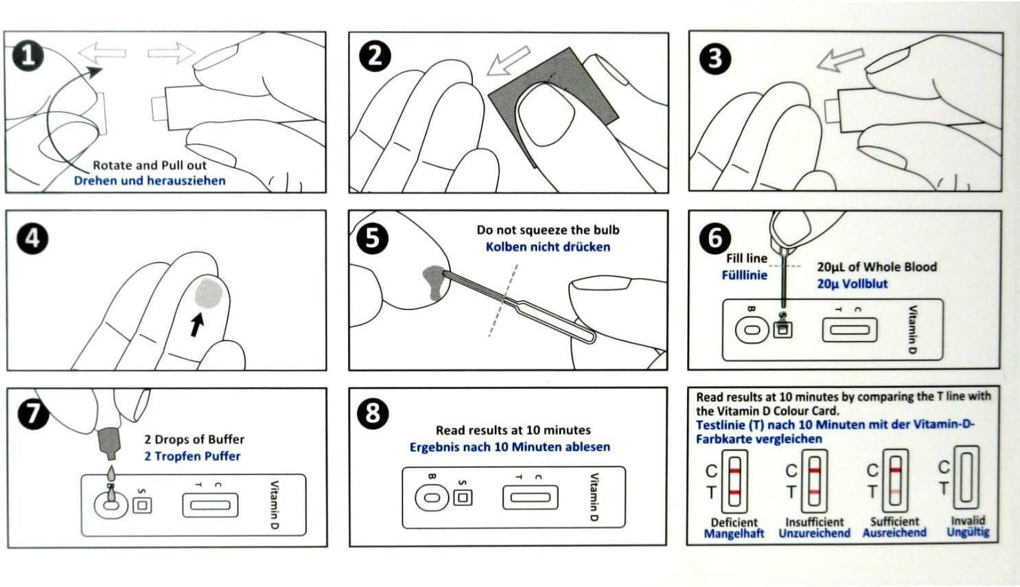 Beright -Vitamin D Test Kit Rapid Self -Test Vitamin D Health Test Kit