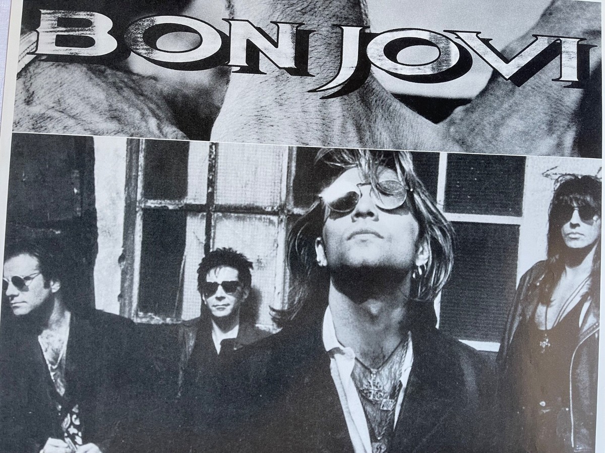 BON JOVI, KEEP THE FAITH, RARE 1990's REPRODUCTION POSTER LAST ONE