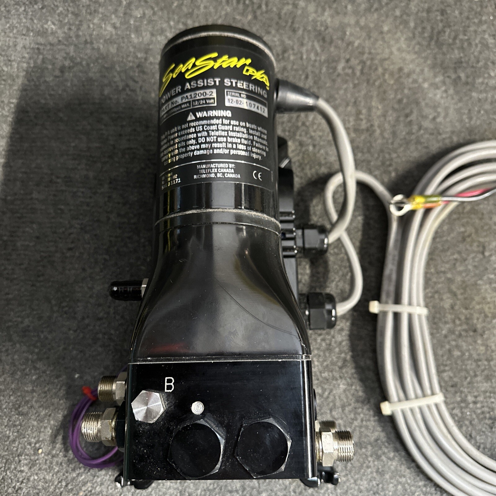 Seastar PA12002 Steering Power Assist 1000 psi Teleflex Boat 12/24V eBay