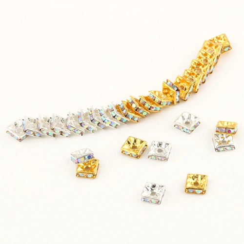 50pc/Lot 6mm 8mm 10mm AB Color Rhinestone Ball Shape Loose Beads Metal Crystal - Picture 31 of 65