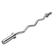 XPRT Fitness 47 Inch Olympic EZ Curl Barbell