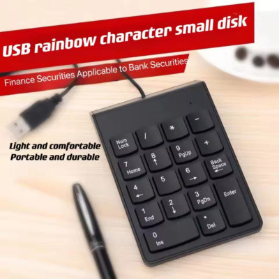 USB Numeric Keypad Mini Numpad Pad keypad mit 19 Tasten Fur Laptop Desktop DE