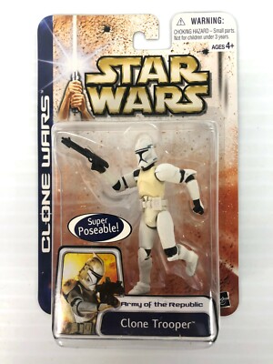 STAR WARS CLONE WARS CLONE TROOPER SUPER POSEABLE 2003