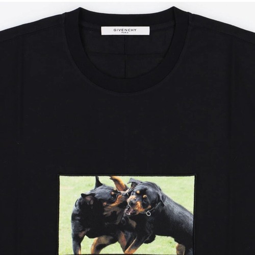 Camiseta Givenchy Parche Rottweiler Negra Talla L En Excelente Estado - Imagen 2 de 12