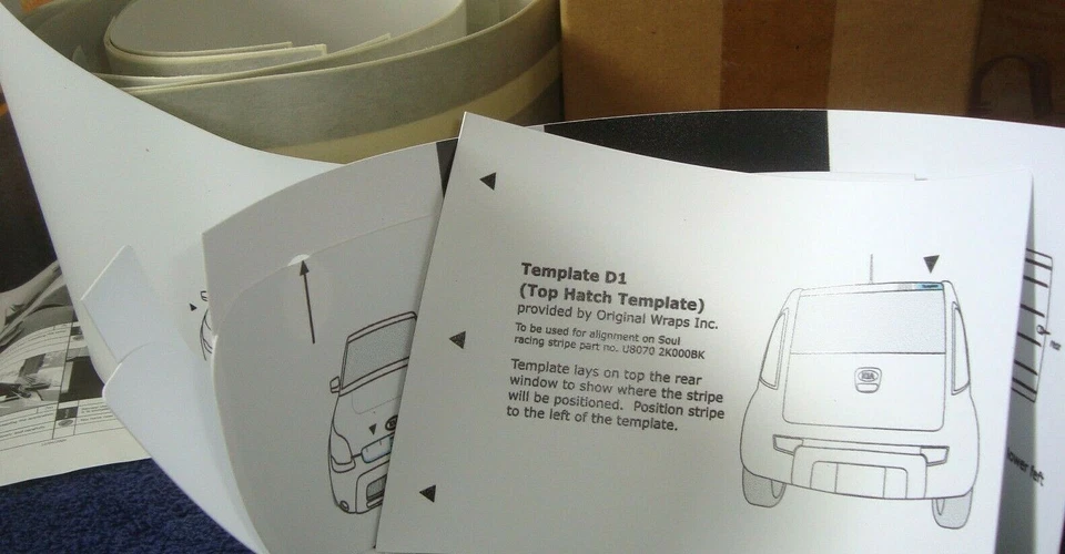 Kit de rayas plateado Kia Soul Racing gráfico WO/techo corredizo U80702K000SL se adapta a 10-13 Y1 Foto 3 de 4