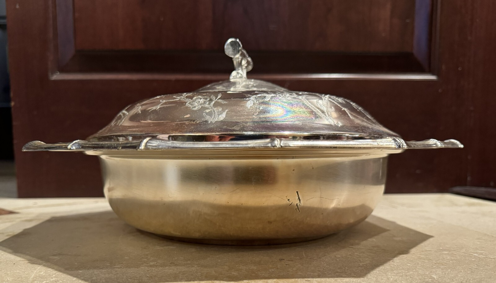 Versilbert Anlaufgeschutzt Tarnish Resistant Silverplated Serving Bowl With Lid