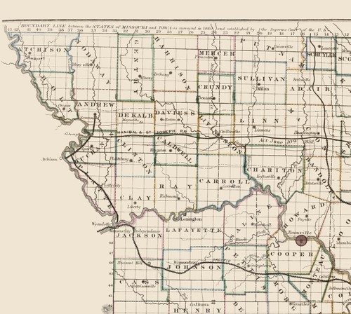 Historic State Map - Missouri - USGLO 1866 - 23 x 25.65 - Vintage Wall Art - Bild 2 von 20
