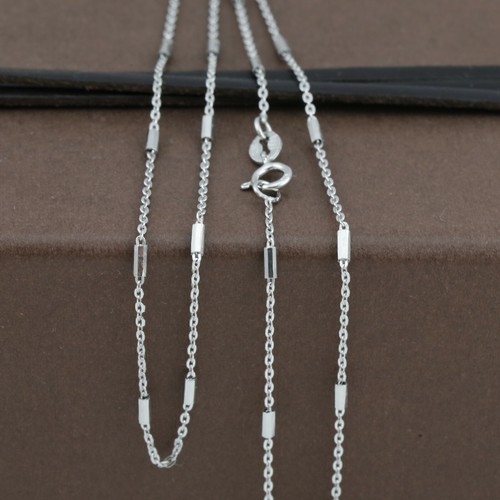 Cadena de plata de ley 925 maciza corte fino 45 cm hecha en Italia - Imagen 3 de 5