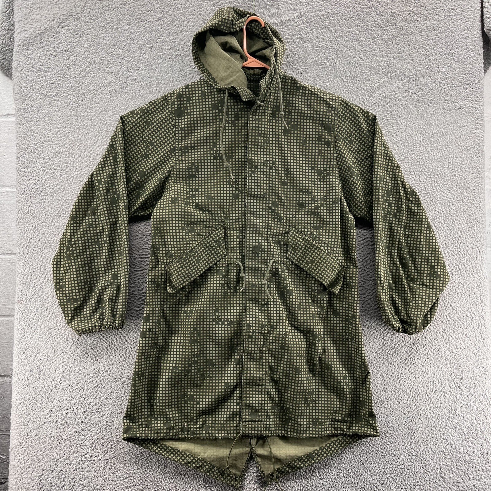 VINTAGE US Army Jacket Men Small Green Parka Night Ca… Gem