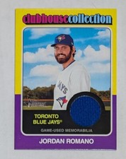 2024 Topps Heritage Jordan Romano Clubhouse Collection Relic #ccr-jrm Blue Jays