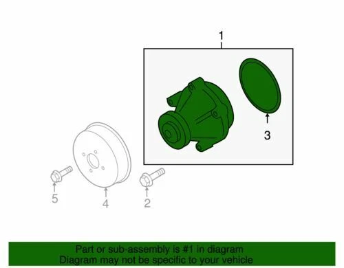 2008-2014 Ford E-350 6.8L Super Duty Water Pump Assembly OEM NEW 4C3Z8501B - Image 2 of 2