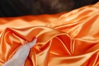 Orange Silky Bridal Satin Fabric by the yard 60" Wide 621
