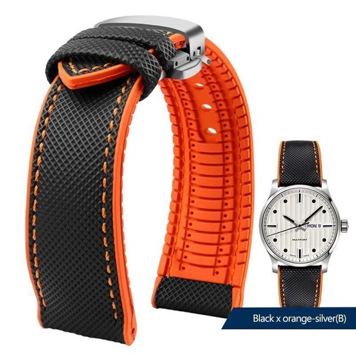 Correa de reloj deportivo de silicona de nailon de 20-22 mm para Omega SEAMASTER 300 serie PROSPEX - Imagen 32 de 50