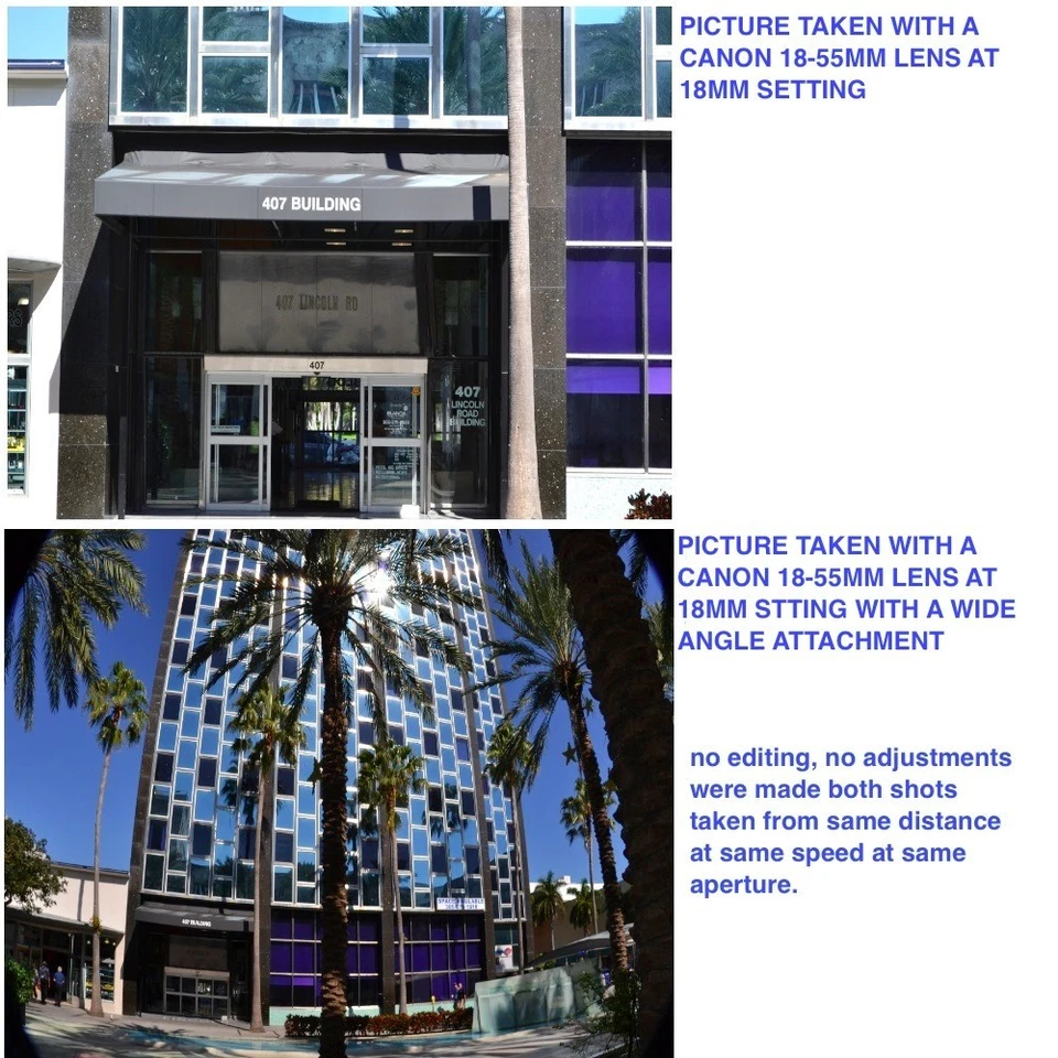 WIDE ANGLE  Fisheye & MACRO for CANON T3I T4I T3 XS XSI XT T4 T5 T5I 6D 60D HD - Image 2 of 4