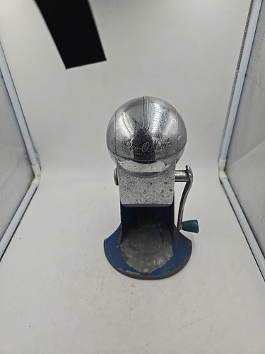 Rival ICE-O-MAT #599 Ice Crusher Kurbelgriff Metall Made in USA Vintage Blau