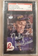 RUDY GIULIANI SIGNED CARD - Politician & New York City Former Mayor PSA Slabbed 