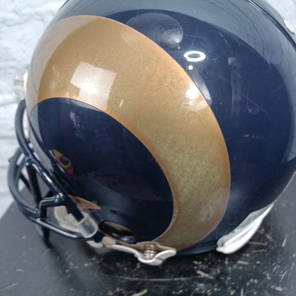 ST. LOUIS RAMS NFL Riddell Pro Line VSR-4 Football Helmet MARSHALL FAULK SIGNED - Image 4 of 4