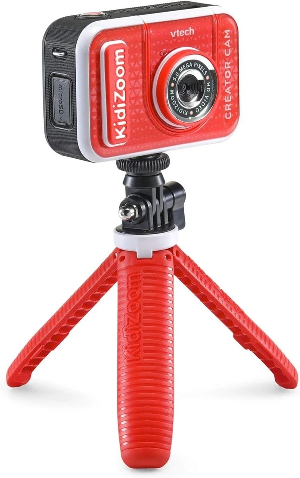 VTech KidiZoom Creator Cam Red Kids HD Video Camera with Tripod & Green Screen - Image 2 of 4