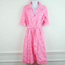 Vintage Lilly Pulitzer 1960s The Lilly Medium Dress Pink Butterfly Tie Waist MCM