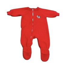 Vintage Carters 6-12 Months Red Blanket Pajama Full Zip Sleeper Horse Footed