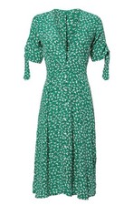 FAITHFULL THE BRAND Nina Floral Midi Dress Vintage Bloom Green Dress Size S / 4