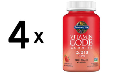 4 x Garden of Life Vitamin Code CoQ10, Strawberry - 60 gummies (458,29 EUR/kg)