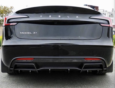 YESLAK Sporty Rear Diffuser Glossy Carbon Texture For Tesla Model3 Highland2024+