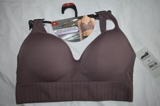 Avia Molded Cup Sports Bra Medium Support Purple Granite AV23239 Wicking Size M