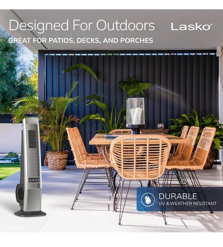 Lasko Outdoor Living Oscillating Tower Fan, for Decks, Patios and Porches NIB - Picture 6 of 9