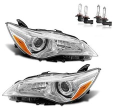 Headlights Assembly for 2015 OE Replacement Chrome With High Low Beam Bulbs