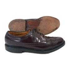 Florsheim Royal Imperial Long Wing Blucher Size 10.5 C Black Vintage 1S33892-1