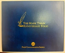 Mark Twain Anniversary Folio – Postal Commemorative Society, 1985