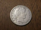 Choice 1915  Barber Quarter AU  US silver coin Beautiful Original Coin