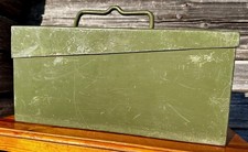 WW2 Cassetta munizioni tedesca Patronenkasten 41 acciaio fine guerra per MG34/42 Norvegia