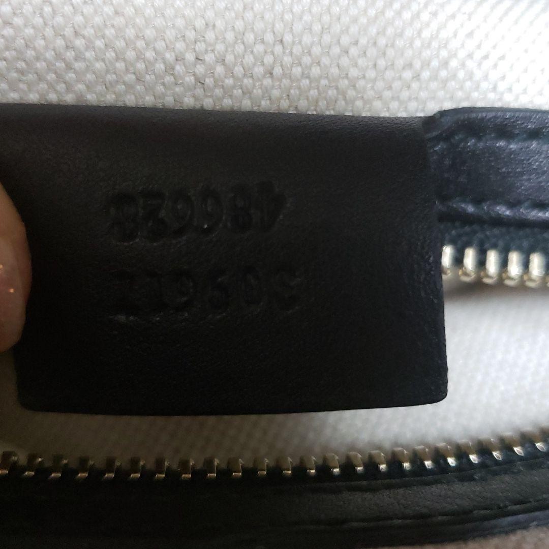 GUCCI GC Pattern Large Tote Bag Black Enamel 2Way Authentic Excellent thumbnail 5