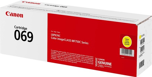 Genuine Original OEM Canon 069 YELLOW Toner Ink Cartridge SEALED NEW IN BOX - 第 1/4 張圖片
