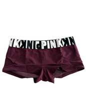 Victoria's Secret PINK Seamless Boyshort Panty Black Orchid Logo