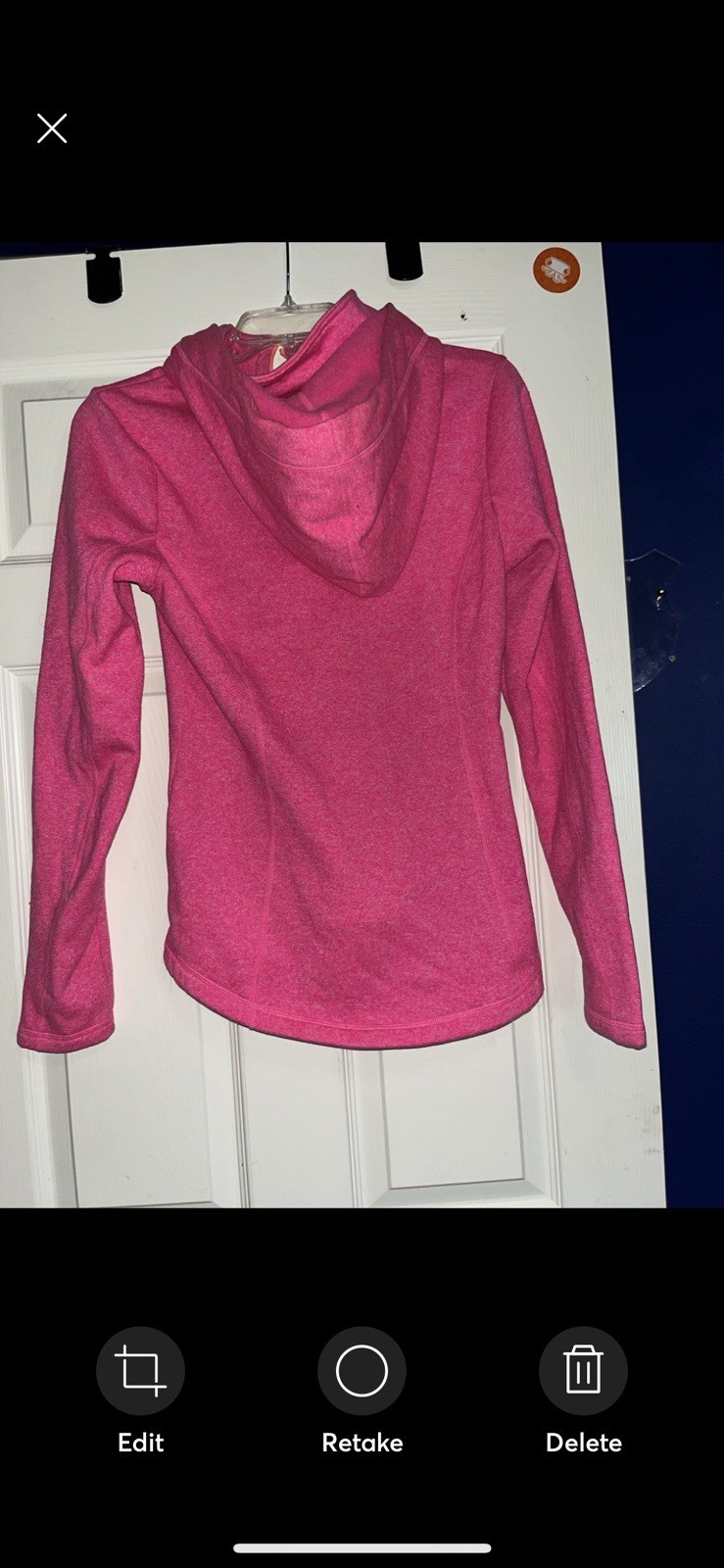 Felpa con cappuccio Fila rosa scuro pullover maglia manica lunga donna taglia small #4A