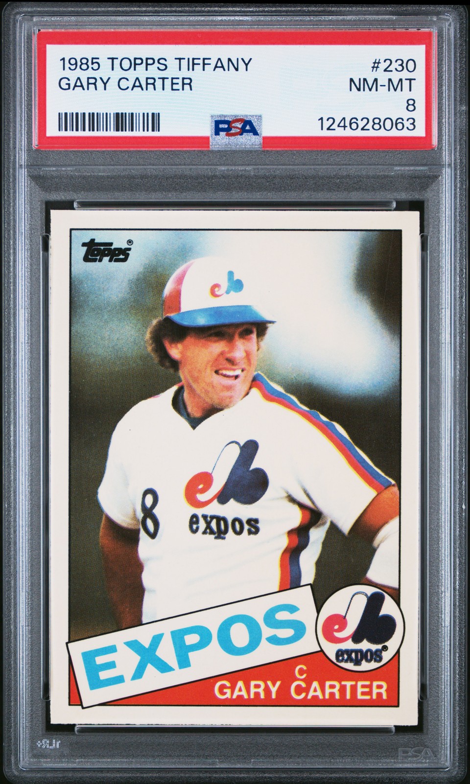 1985 TOPPS TIFFANY #230 GARY CARTER PSA 8