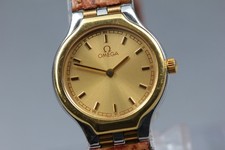 VINTAGE OMEGA De Ville Symbol Cal.1455 Roman Gold Quartz Women Watch JAPAN 3