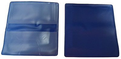Royal Blue Vinyl Checkbook Cover Standard Top Stub 6- 1/4'' x 3-3/8'' New