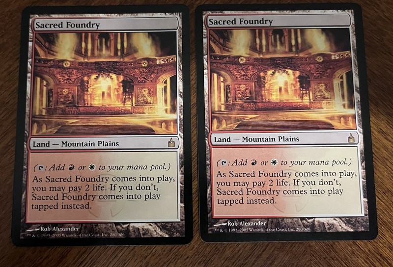 2x  Sacred Foundry , Ravnica Rare, MTG